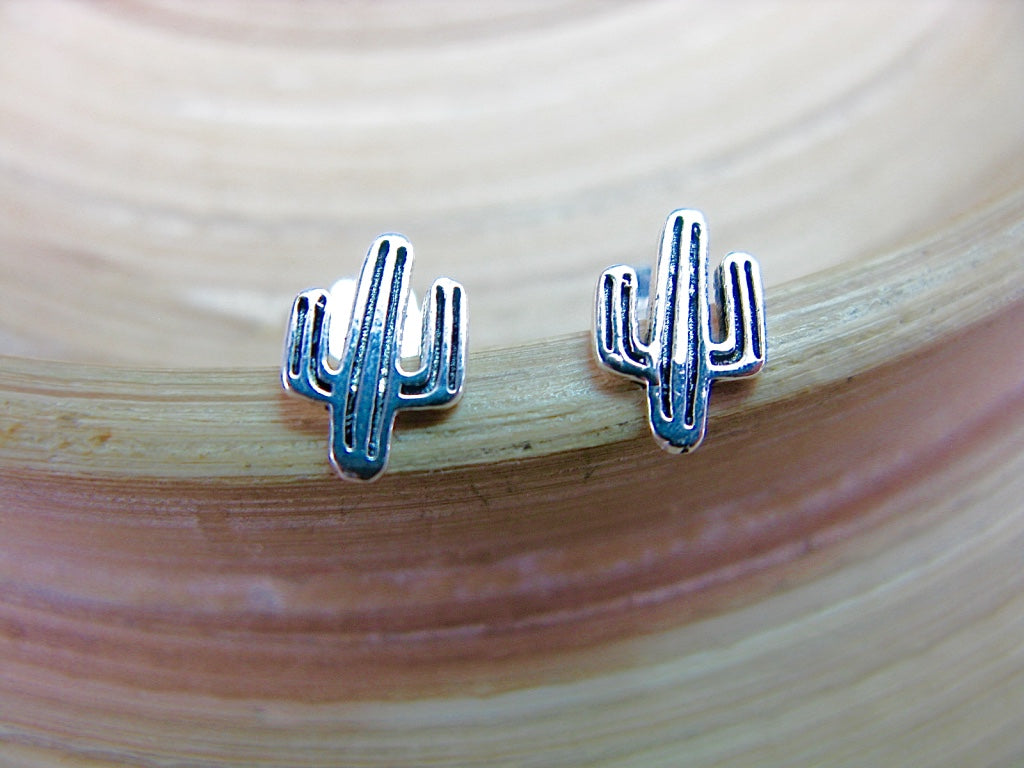 Cactus 925 Sterling Silver Stud Earrings