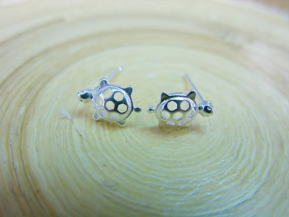 Turtle Filigree 925 Sterling Silver Stud Earrings