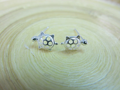 Turtle Filigree 925 Sterling Silver Stud Earrings