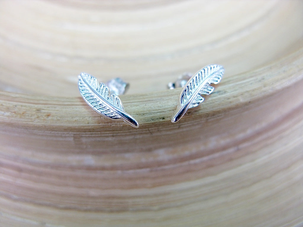 Leaf 925 Sterling Silver Stud Earrings