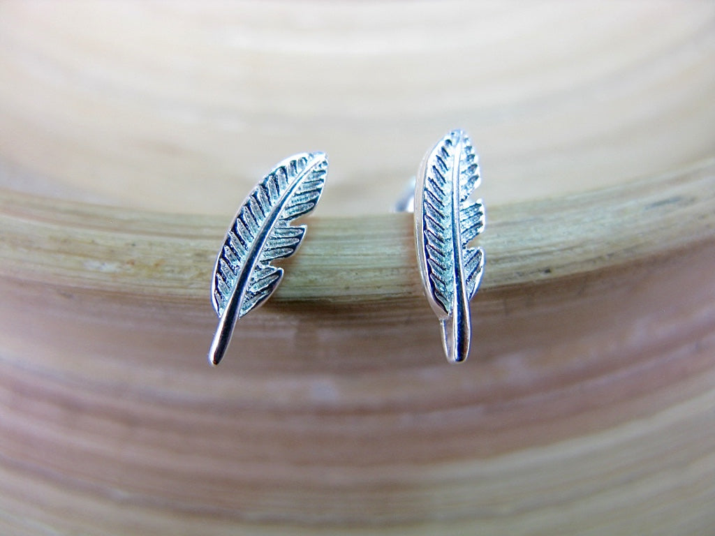 Leaf 925 Sterling Silver Stud Earrings