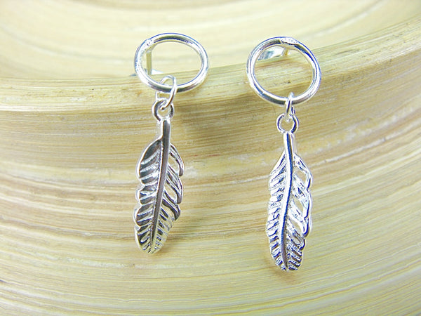 Leaf Dangle 925 Sterling Silver Earrings